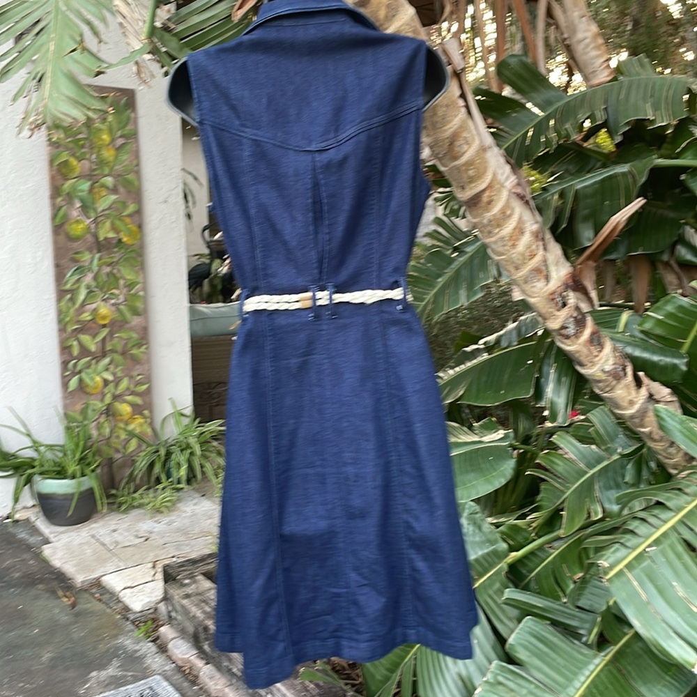 White House black market double breasted denim dress - Picture 4 of 8